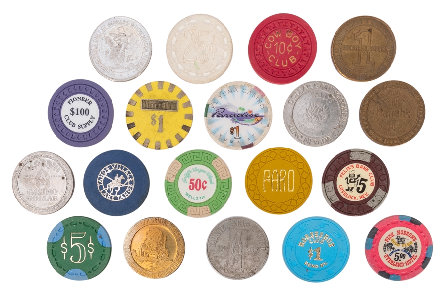  Miscellaneous Casino and Gambling Chips.