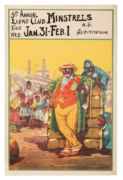  Minstrelsy / Riverboat Gambling Poster.