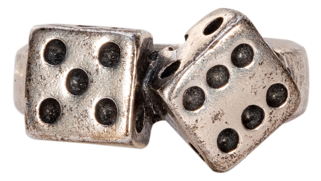  Pair of Dice. Sterling Silver Ring. 