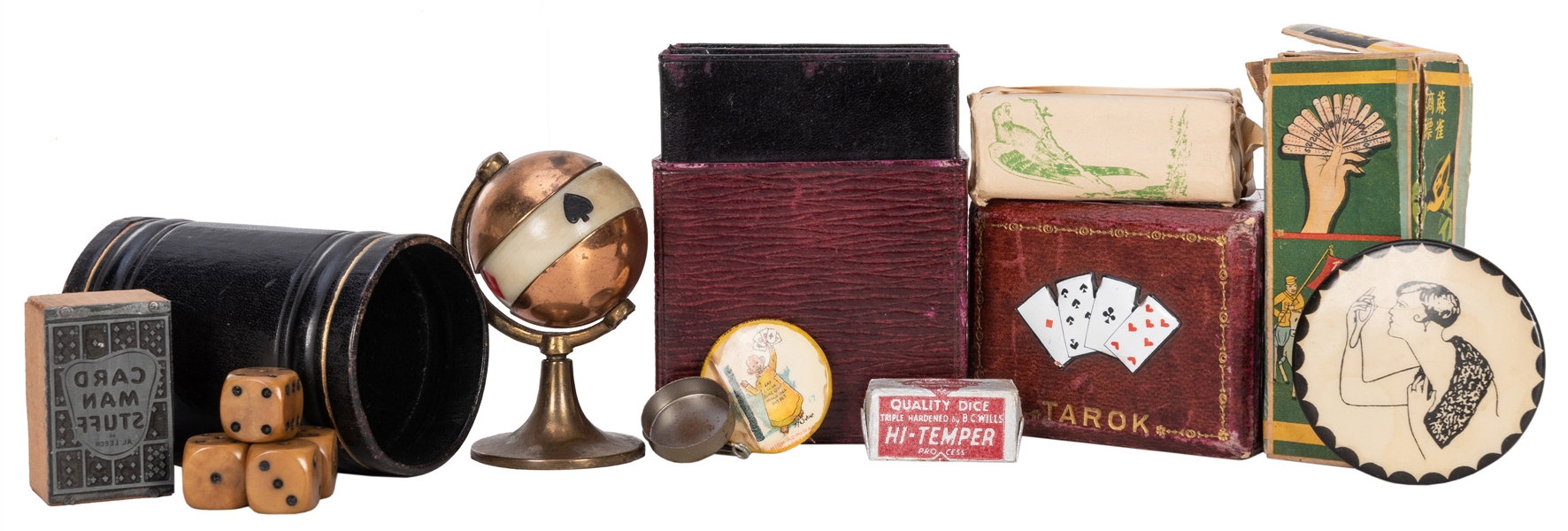  Group of Miscellaneous Card Playing and Gambling Collectibles.