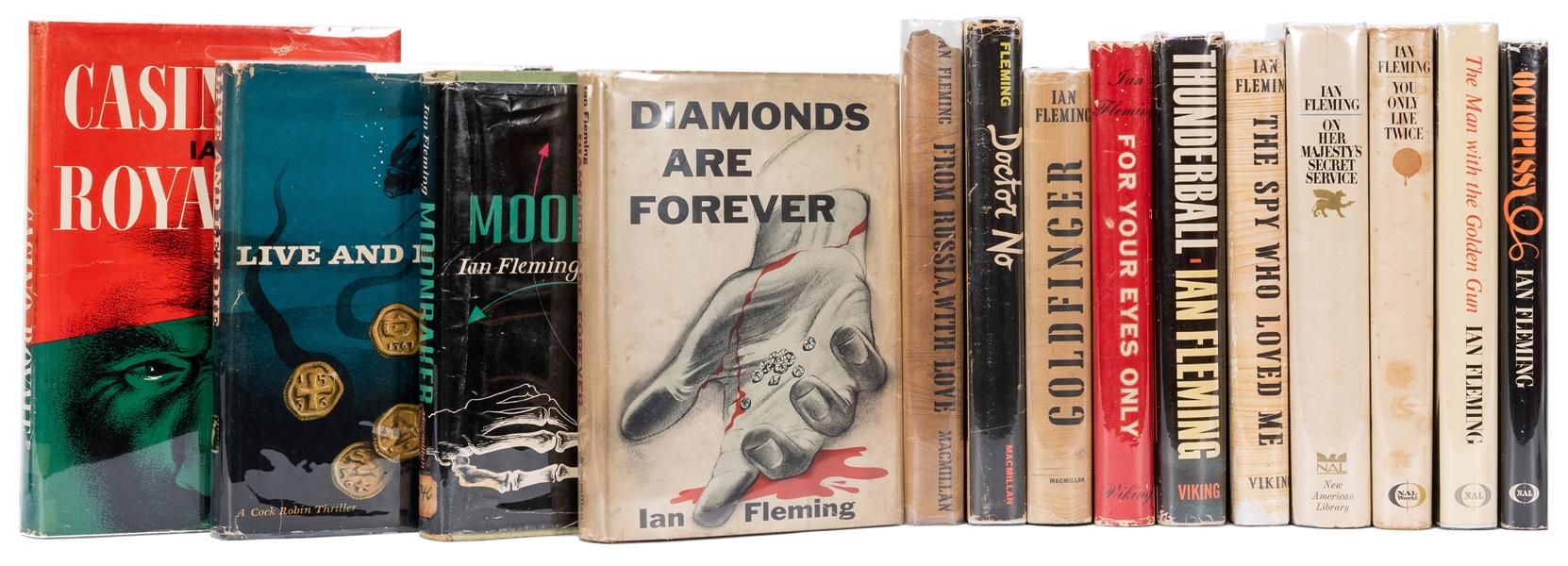 The Complete Collection of Fourteen First American Editions of the James Bond Novels.