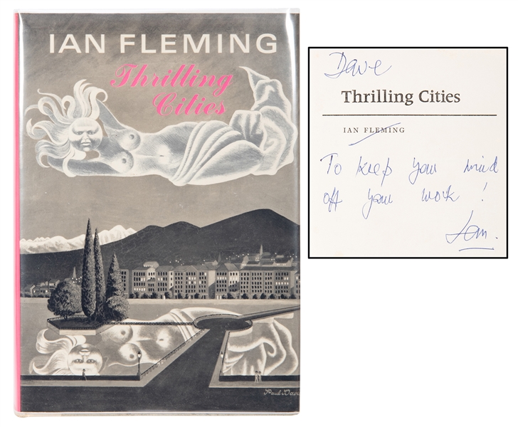 Thrilling Cities, association copy inscribed to a former spy.