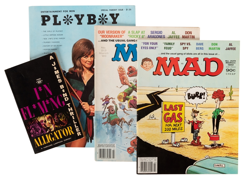 Group of James Bond Parody Titles and Magazines.