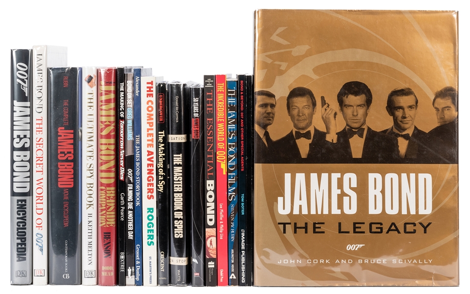 A Large Group of Oversized Titles About James Bond, Ian Fleming, and Espionage.