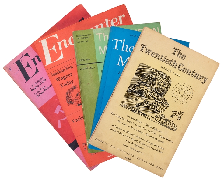 Five Early Magazines Featuring Articles on James Bond and Ian Fleming.