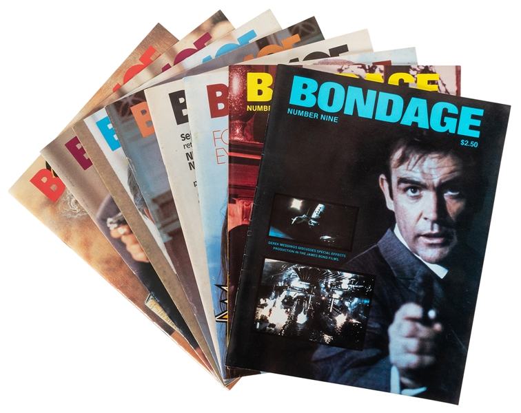 Eight James Bond 007 Fan Club Issues of Bondage.