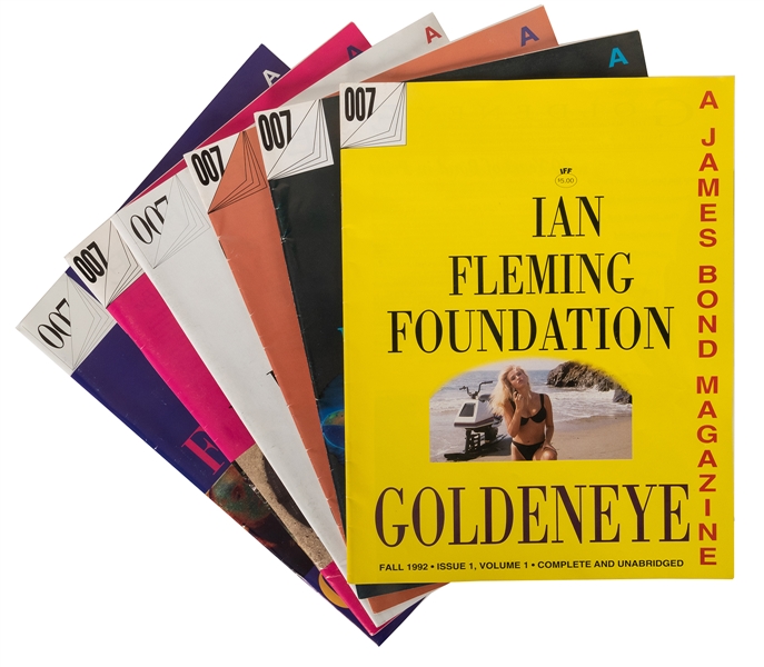 Six Ian Fleming Foundation Issues of Goldeneye Magazine.