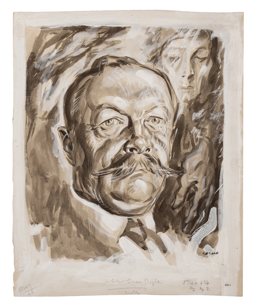 Cesare, Oscar. Original Drawing of Arthur Conan Doyle for New York Times Magazine. 