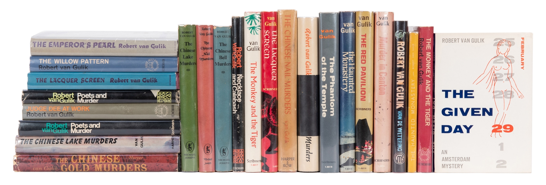 24 Volumes of Robert van Gulik Chinese Detective Stories or Judge Dee Mysteries, many UK first editions.