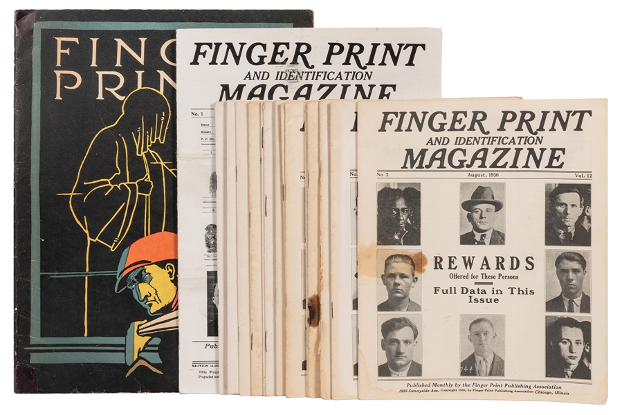 Collection of Over 60 Finger Print and Identification Magazines.