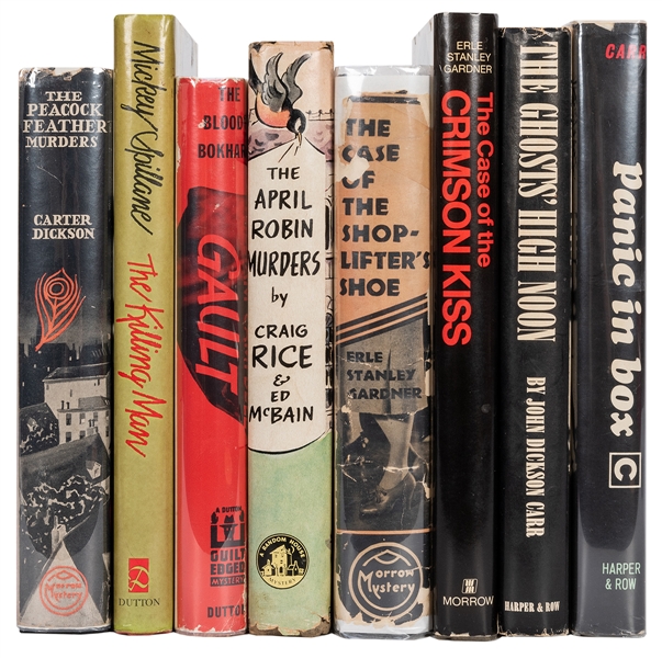 Eight Murder Mysteries and Detective Stories, several first editions.