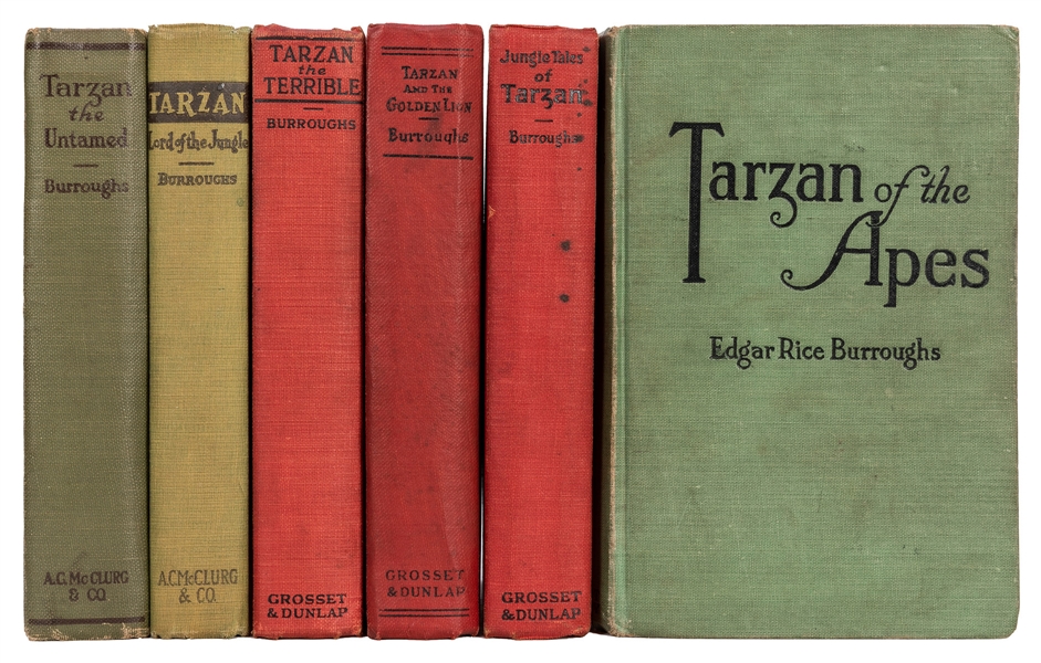 Six Tarzan Titles, several first editions.