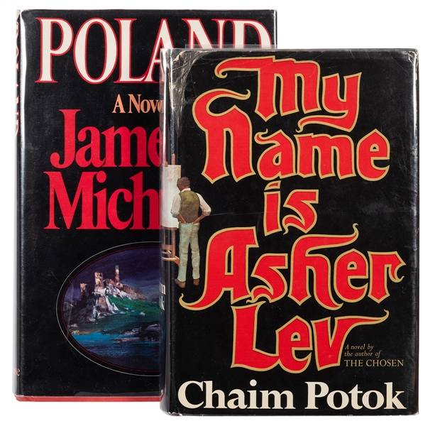 Pair of Signed Modern First Editions by Potok and Michener.