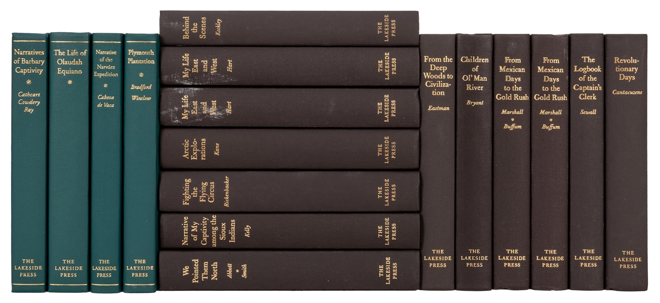 Shelf of Lakeside Press. 17 Volumes.