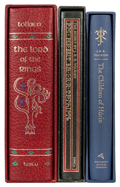 Three Deluxe First Edition Tolkien Classics.