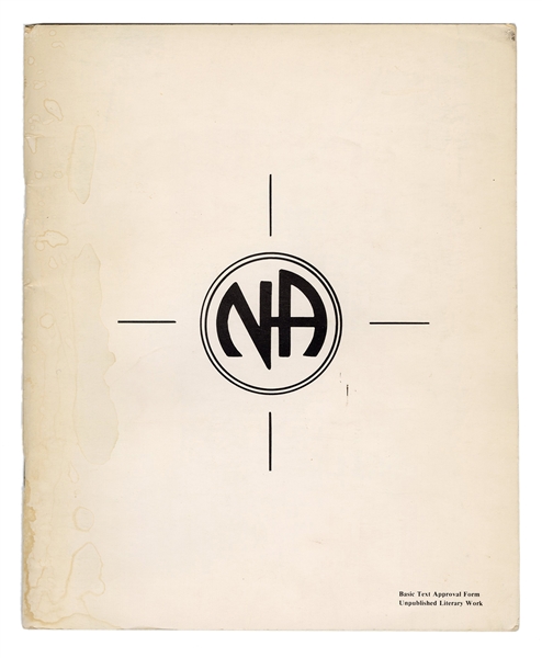 Narcotics Anonymous: Basic Text Approval Form for Unpublished Literary Work.