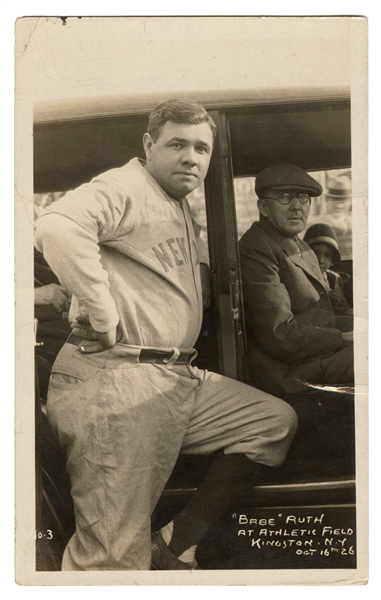 Babe Ruth Real Photo Postcard.