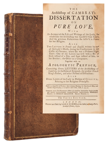 The Archbishop of Cambray’s dissertation on pure love.