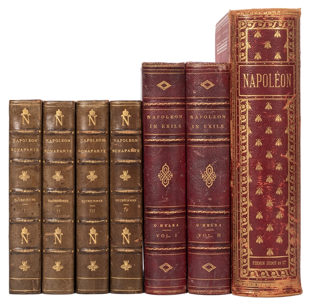 Seven Finely Bound Volumes Related to Napoleon.