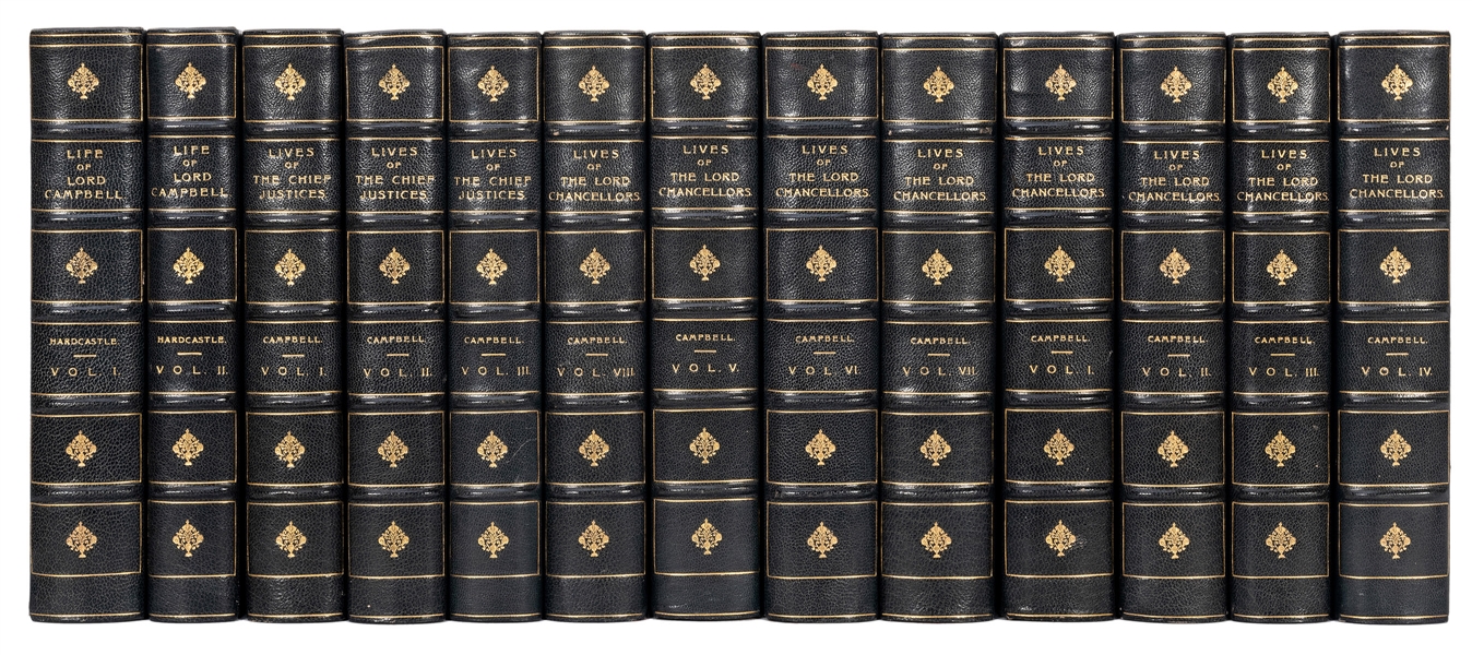 Thirteen Finely Bound Works of John Lord Campbell.
