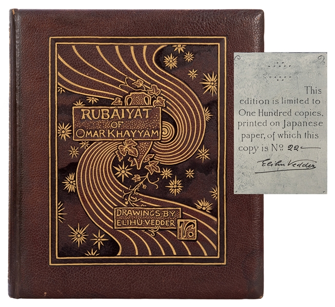 Rubáiyát of Omar Khayyám: The Astronomer-Poet of Persia...with an Accompaniment of Drawings by Elihu Vedder, signed by illustrator.
