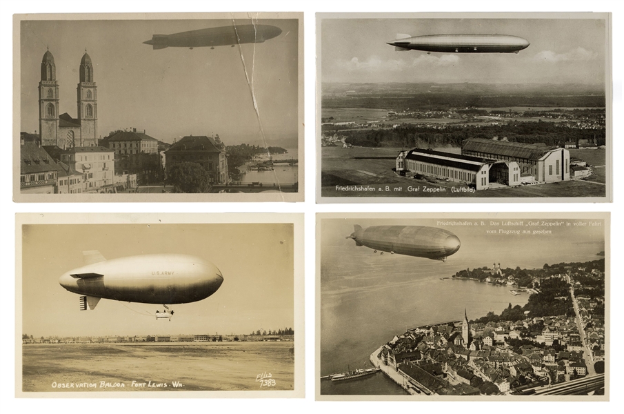 Collection of 20 Zeppelin Postcards, Greetings, and Photos.