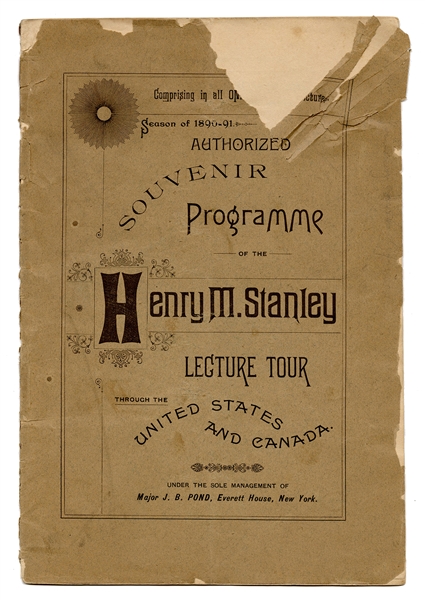 Authorized Programme of the Henry M. Stanley Lecture Tour.