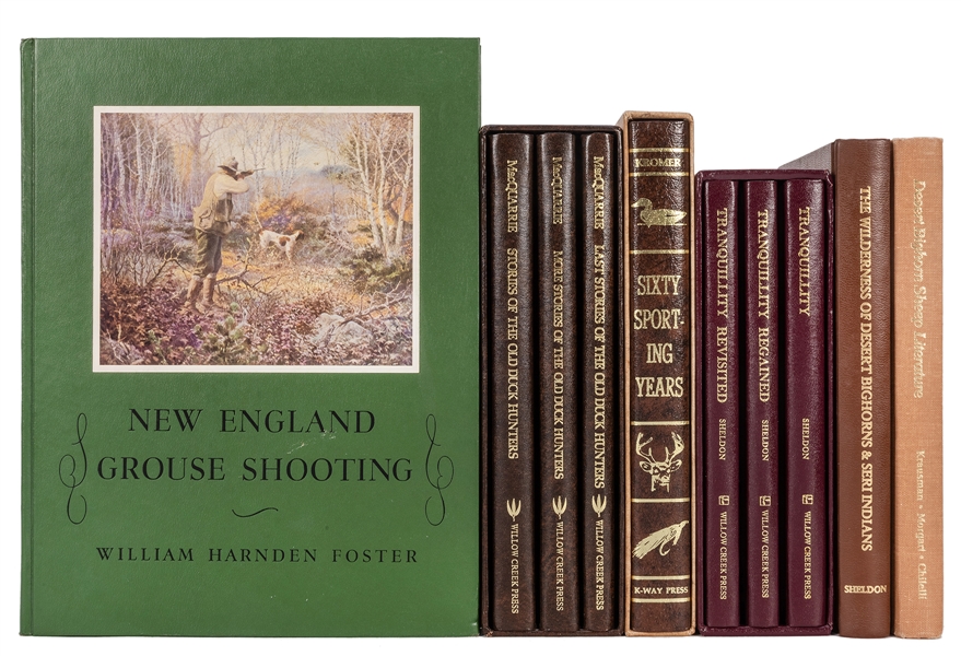 Shelf of 10 Volumes on Hunting, [few limited and signed].