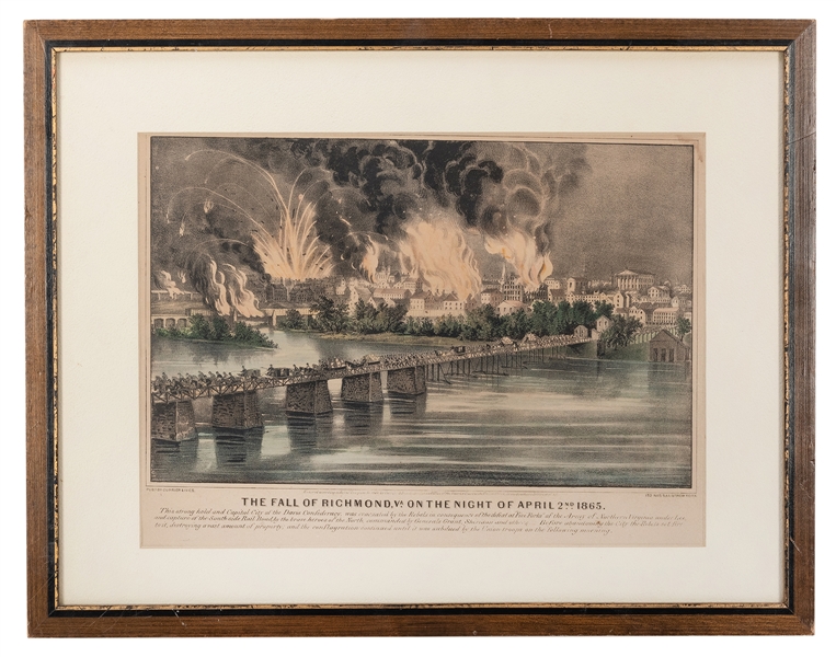 The Fall of Richmond, Va. on the Night of April 2nd 1865.