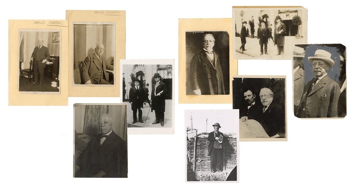 Eight Photos of Samuel Gompers.