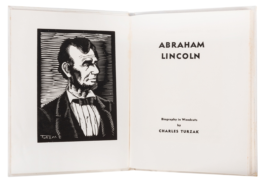 Abraham Lincoln: Biography in Woodcuts, [signed].