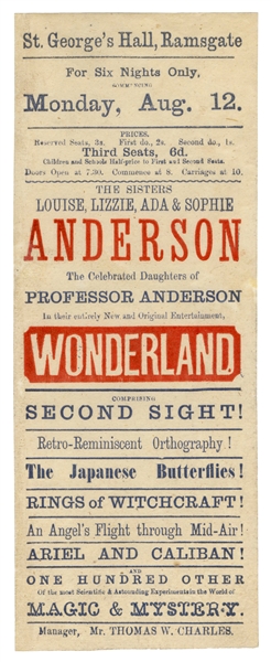  Anderson Sisters, The. The Celebrated Daughters of Professo...