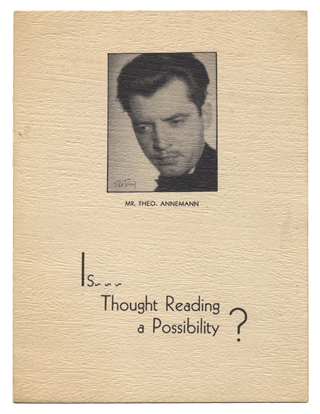  Annemann, Ted (Theodore Squires). Is Thought Reading a Poss...