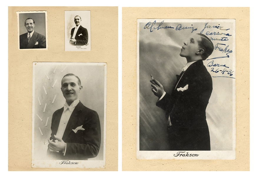 Frakson, José. Four Photographs of Magician José Frakson o...