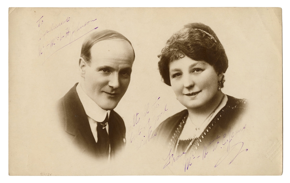  Jeans, Walter. Signed Photograph of Mr. and Mrs. Walter Jea...