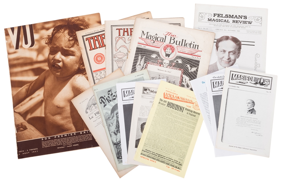  [Houdini] Group of Vintage and Modern Periodicals Featuring...