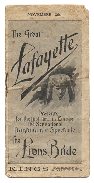  Lafayette (Sigmund Neuberger). The Great Lafayette Advertis...