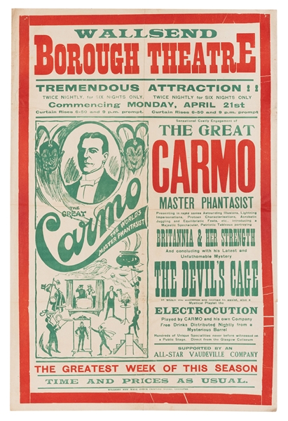  Carmo (Harry Cameron). The Great Carmo Master Phantasist. L...