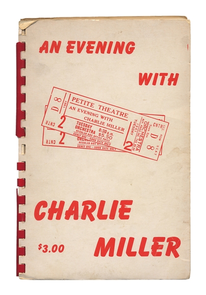  Miller, Charlie. An Evening with Charlie Miller Inscribed ...