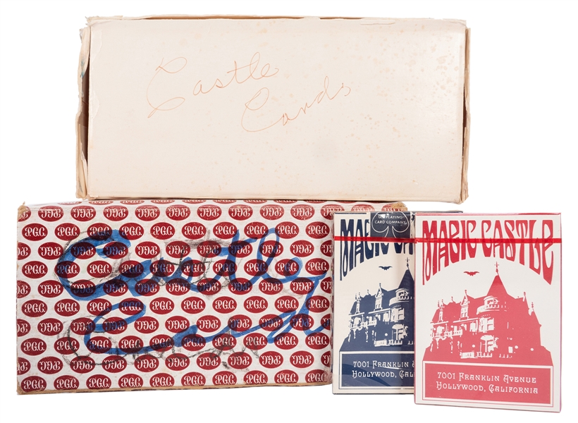  Two Bricks of Magic Castle Playing Cards. Hollywood ca. 19...