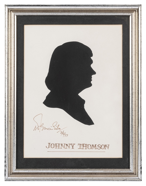  Giles, Francis. Silhouette of Johnny Thompson. Signed and d...