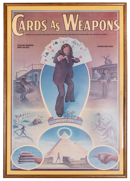  Jay, Ricky. Cards as Weapons. [Signed by Ricky Jay to Tomso...