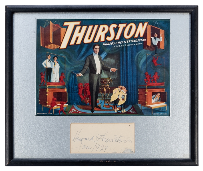  Thurston, Howard. Autograph of Howard Thurston. Signed in b...