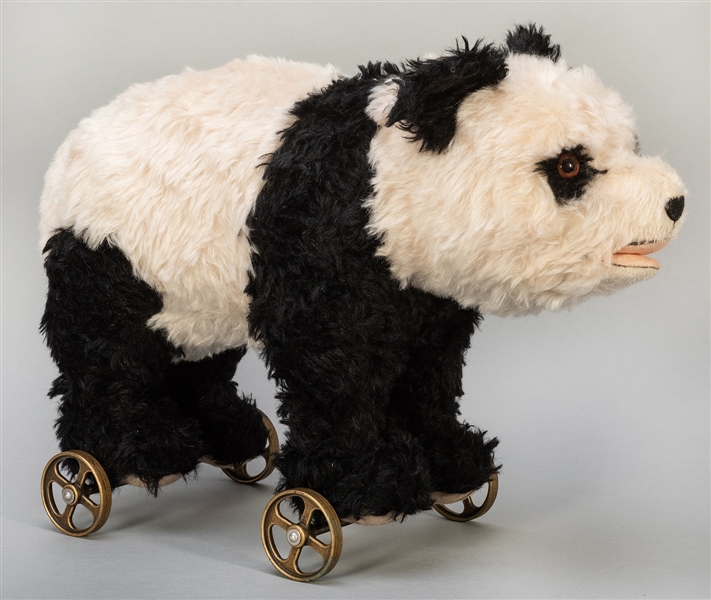  Steiff Panda Bear on Wheels 1938 Replica. 2008. One of 1,00...