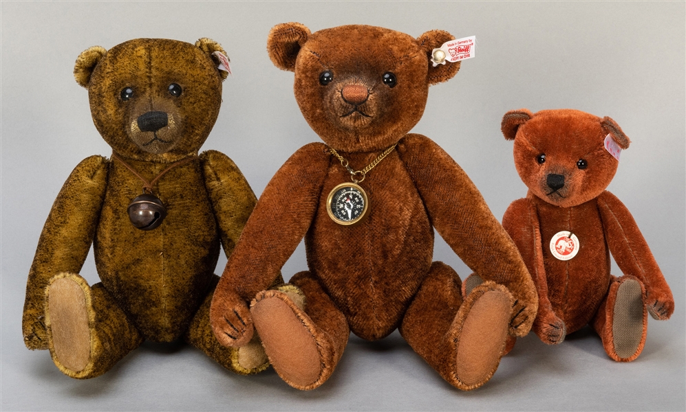  Steiff Trio of Limited Edition Teddy Bears. Including Nando...