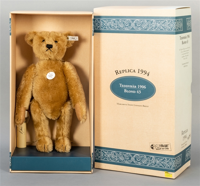  Steiff 1906 Teddy Bear Blond Replica Limited Edition. 1994....