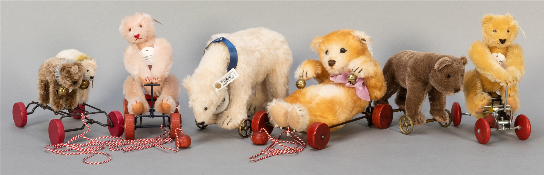  Steiff Wheel and Pull Toys. Lot of 6. Including Polar Bear ...