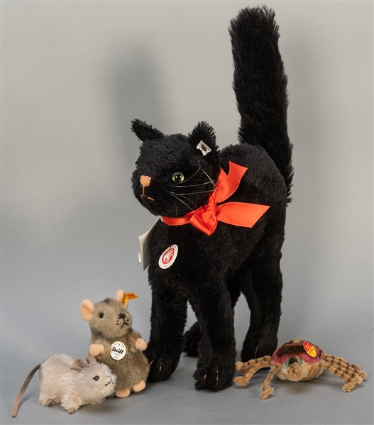  Steiff Black Cat and Scary Creatures Group. Scary and Hallo...