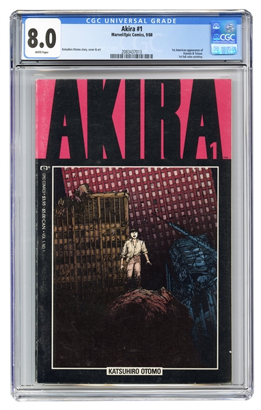  Akira #1. Marvel/Epic Comics, 1988. CGC 8.0 graded copy wit...