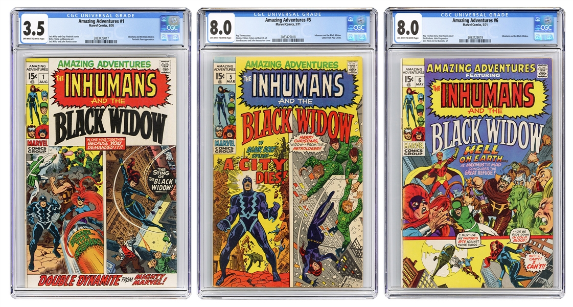  Amazing Adventures #1, #5, and #6. Marvel Comics, 1970/71. ...